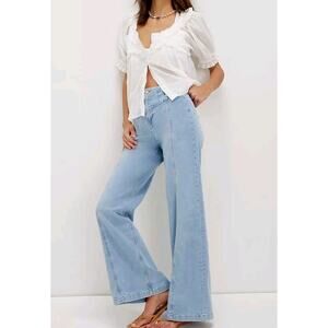Free People We The Free Libre Wide-Leg Jeans in the color Palermo Sz 31